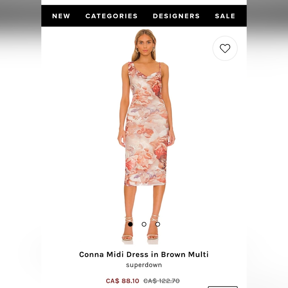 Revolve midi dress size xs